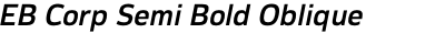 EB Corp Semi Bold Oblique